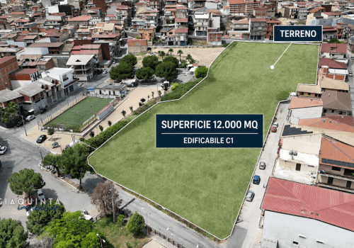 TERRENO EDIFICABILE 12.000 MQ IN ZONA C1 TRA VIA RAVENNA E VIA FORNELLI – PALAGONIA – Rif. DMRNTN2026